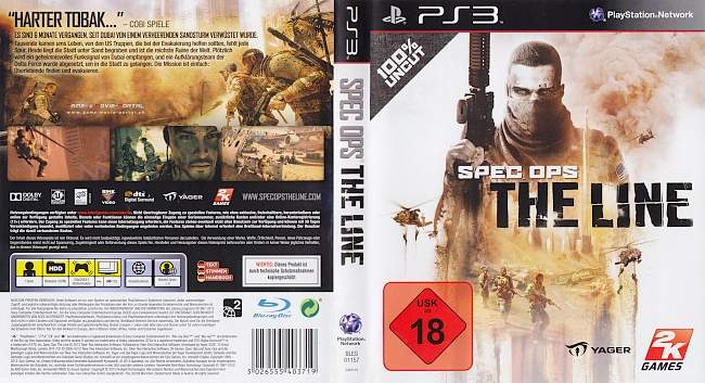 Spec Ops The Line Yager german ps3 cover