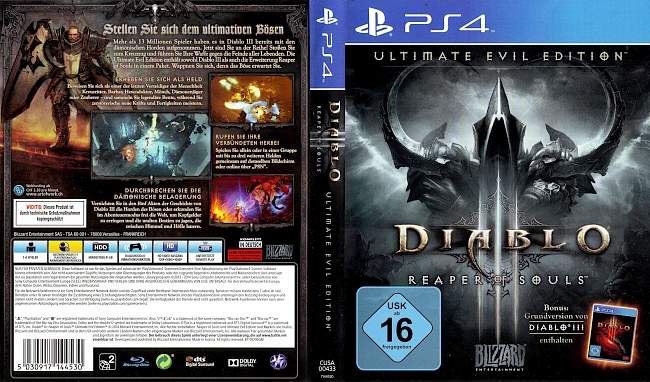 Diablo 3 Ultimate Evil Edition german ps4 cover