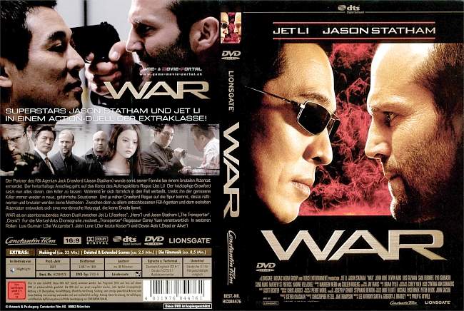 WAR Jet Li Jason Statham german dvd cover