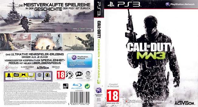 Call of Duty Modern Warfare 3 german ps3 cover