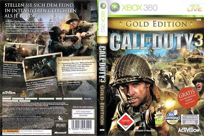 Call of Duty 3 xbox 360 cover german