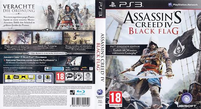 Assassins Creed 4 Black Flag german ps3 cover