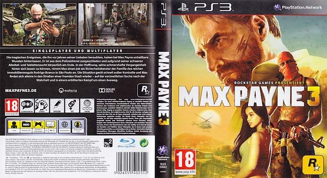 Max Payne 3 german ps3 cover