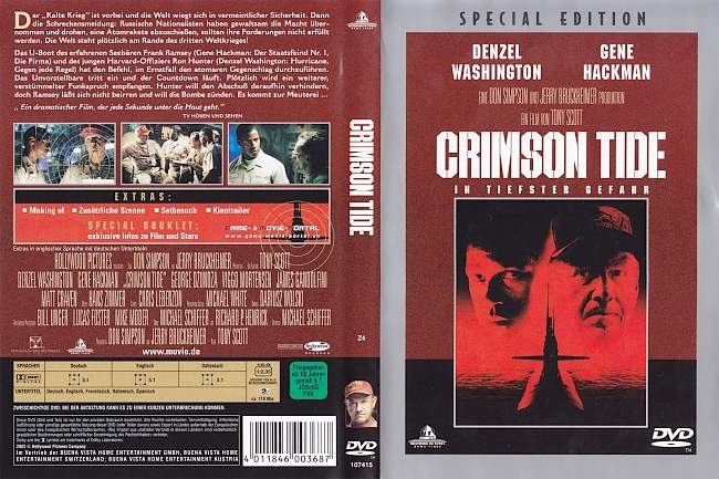 Crimson Tide Special Edition Denzel Washington german dvd cover