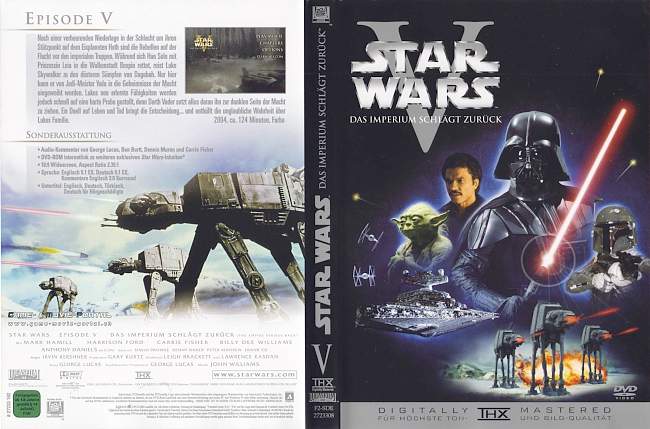 Star Wars Episode 5 Das Imperium schlaegt zurueck german dvd cover