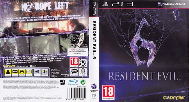 Resident Evil 6 german ps3 cover