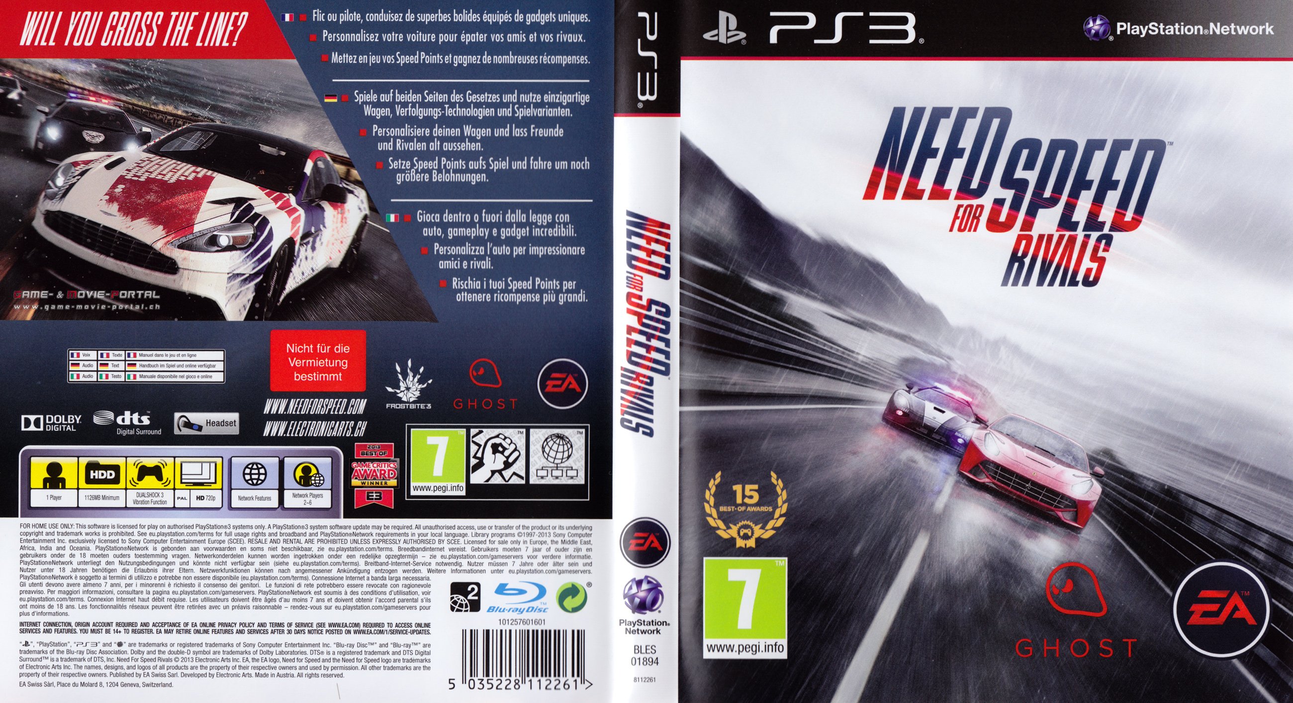 Need for Speed: Rivals PlayStation 3 Box Art Cover by LiamBenda