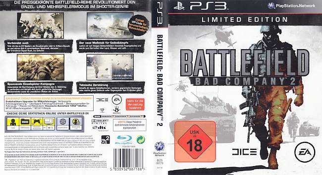 Bad Company 2 german ps3 cover