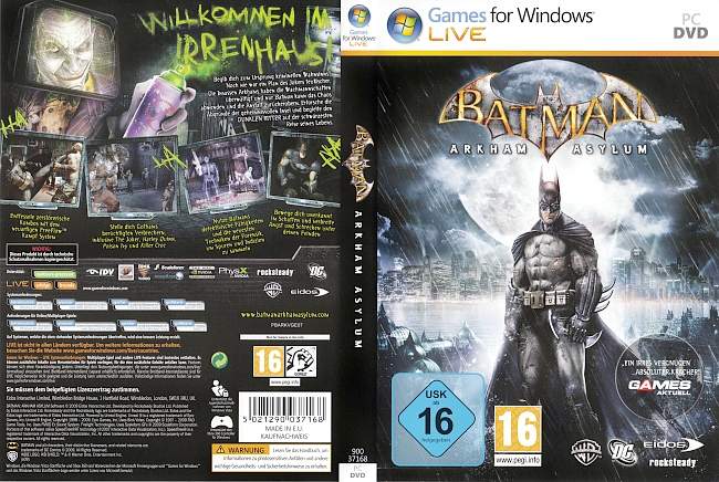 Batman Arkham Asylum pc cover german