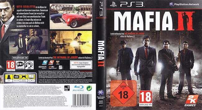 Mafia 2 german ps3 cover
