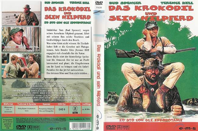 Das Krokodil und sein Nilpferd Bud Spencer Terence Hill german dvd cover