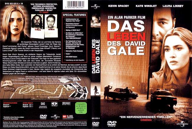 Das Leben Des David Gale dvd cover german