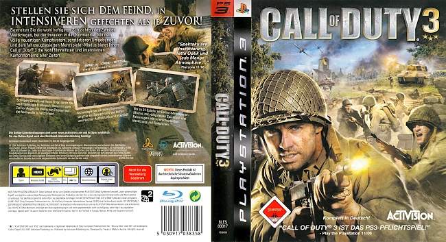 Call of Duty 3 german ps3 cover