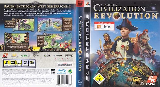 Civilization Revolution german ps3 cover