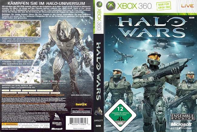 Halo Wars xbox 360 cover german