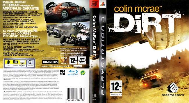 Colin McRae Dirt german ps3 cover