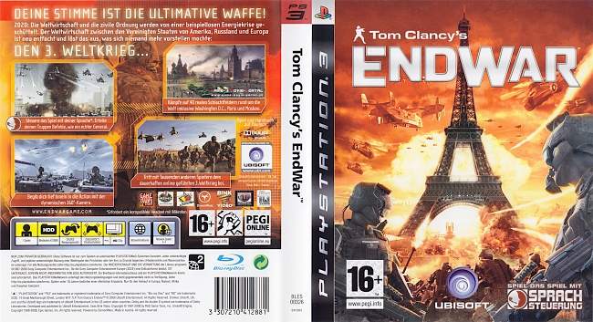 Tom Clancy End War Ubisoft german ps3 cover
