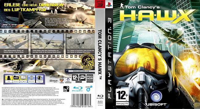 Tom Clancy HAWX 2 german ps3 cover