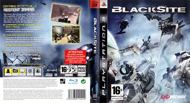 Blacksite german ps3 cover