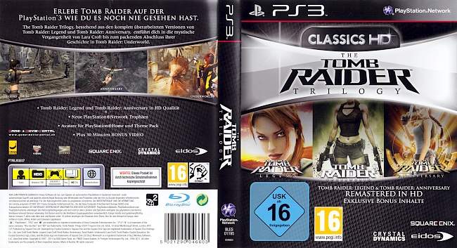 Tomb Raider Trilogy HD german ps3 cover