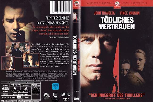 Toedliches Vertrauen John Travolta german dvd cover