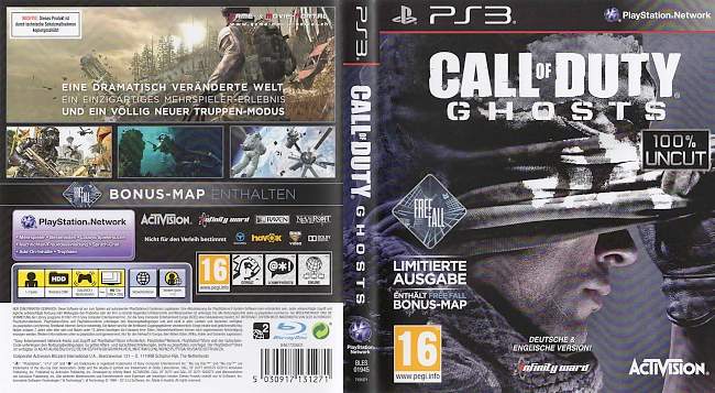 Call of Duty Ghosts german ps3 cover