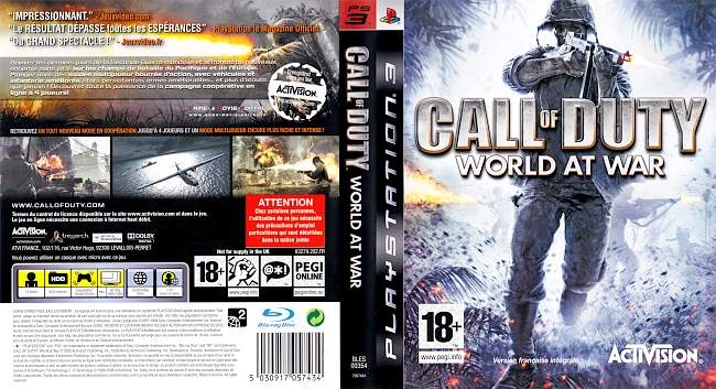 Call of Duty World at War german ps3 cover
