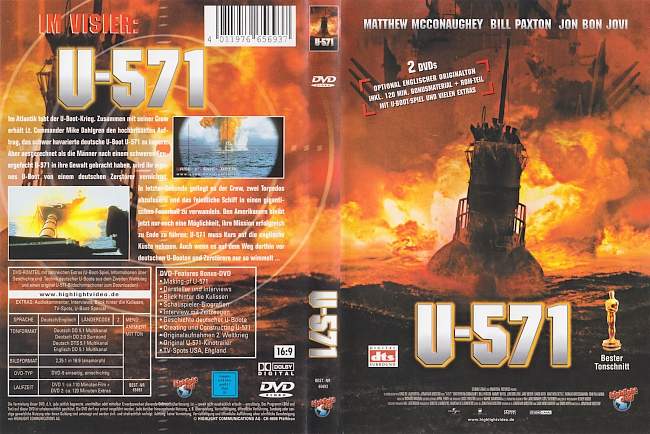 U 571 german dvd cover