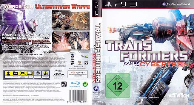 Transformers Kampf um Cybertron german ps3 cover
