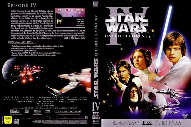 Star Wars Episode 4 Eine neue Hoffnung german dvd cover