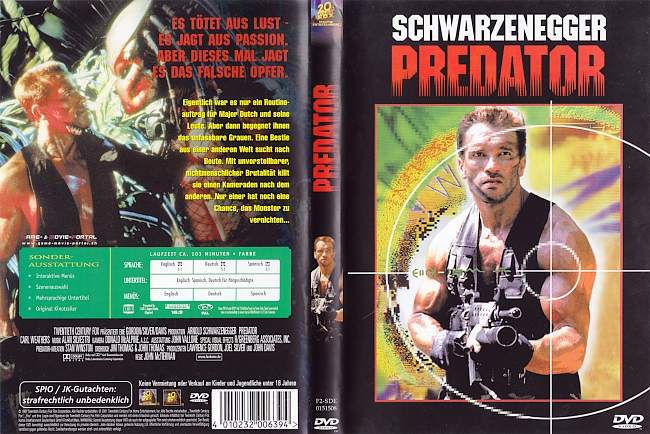 Predator german dvd cover