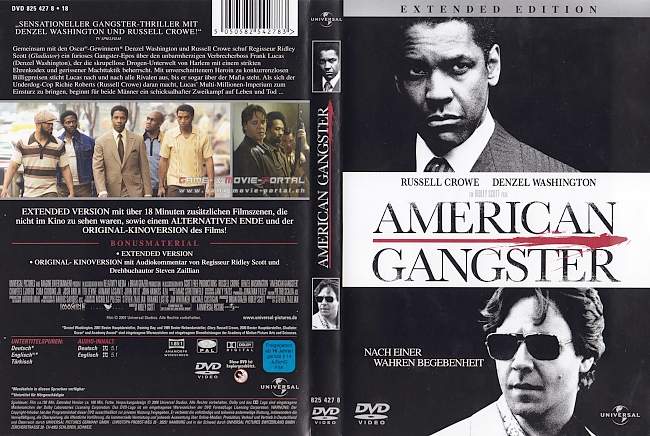 American Gangster Ridley Scott german dvd cover
