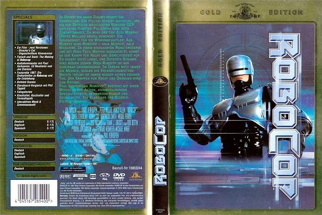 Robocop Paul Verhoeven german dvd cover