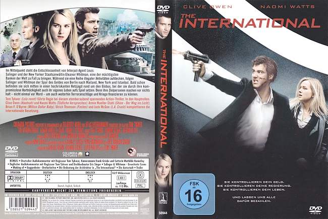 The International german dvd cover