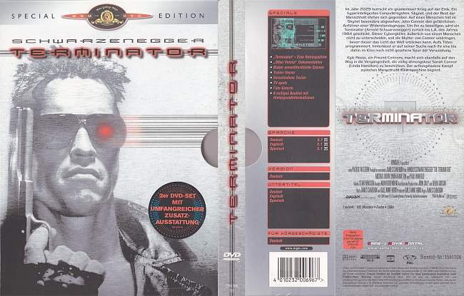 Terminator 1 Special Edition german dvd cover