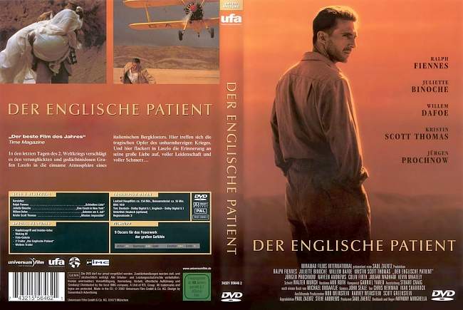 Der englische Patient german dvd cover