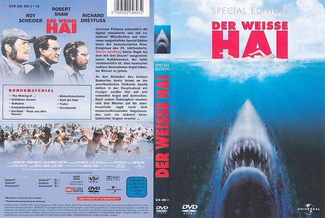 Der weisse Hai Special Edition german dvd cover