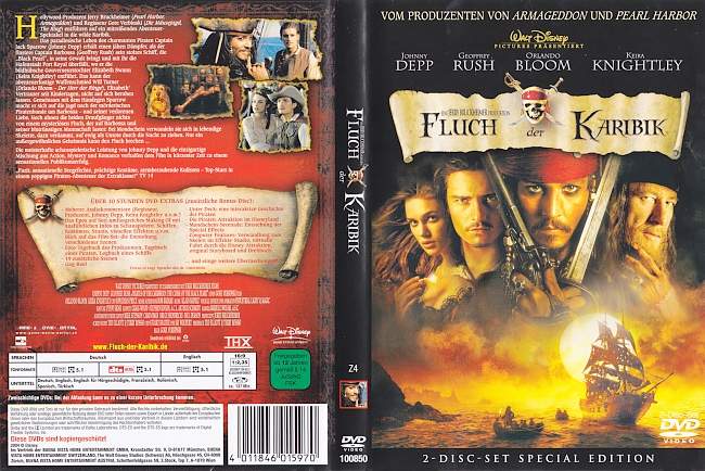 Fluch der Karibik german dvd cover