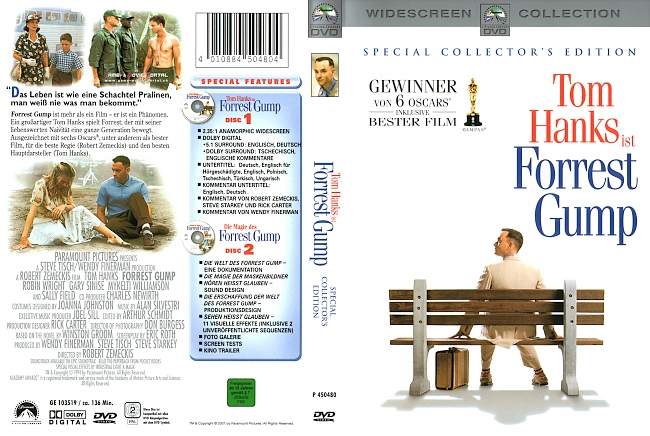 Forrest Gump Tom Hanks german dvd cover