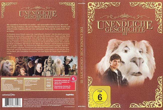 Die unendliche Geschichte 3 german dvd cover