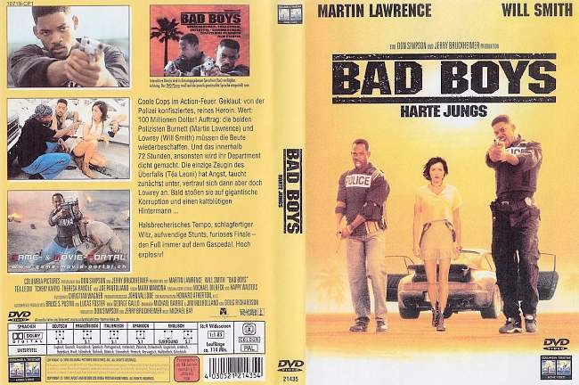 Bad Boys Will Smith Martin Lawrence german dvd cover