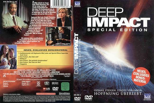 Deep Impact german dvd cover