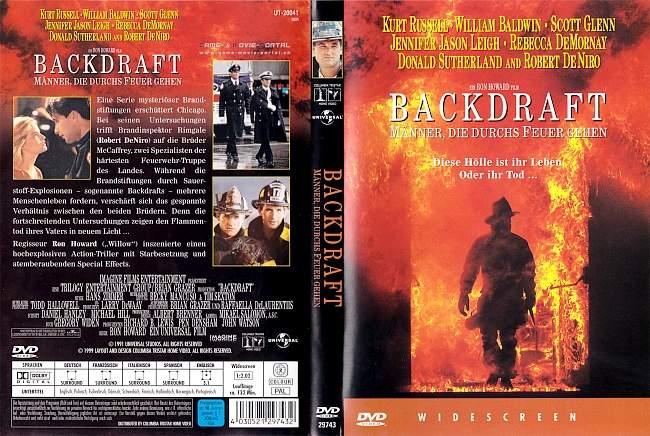 Backdraft german dvd cover