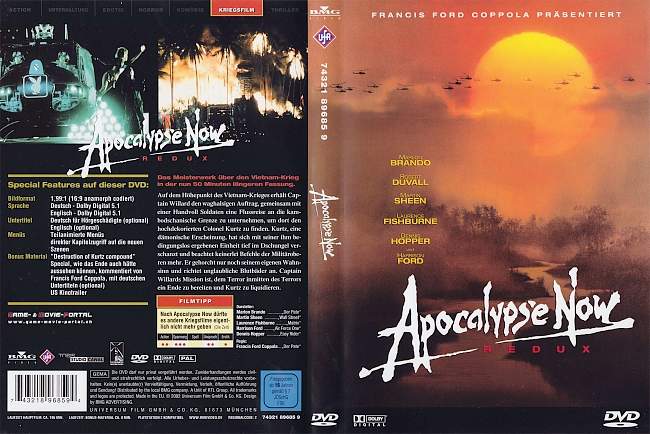 Apocalypse Now Redux german dvd cover
