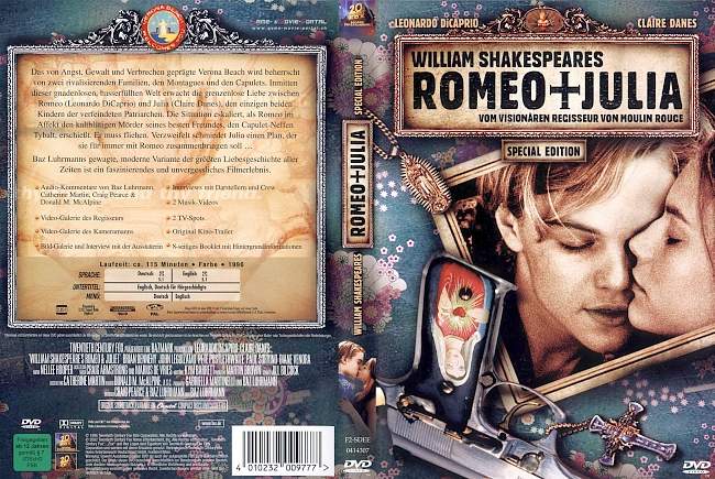 Romeo und Julia Claire Danes Leonardo DiCaprio german dvd cover