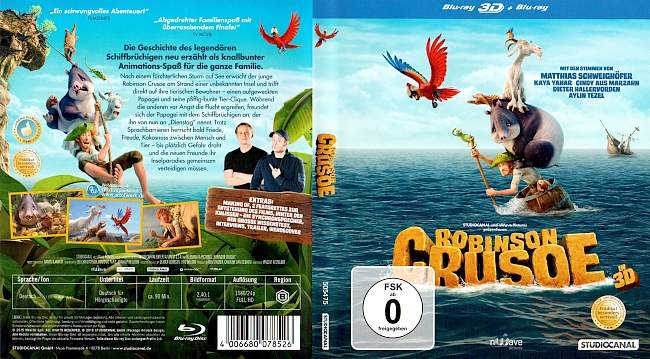 Robinson Crusoe 3D blu ray cover german