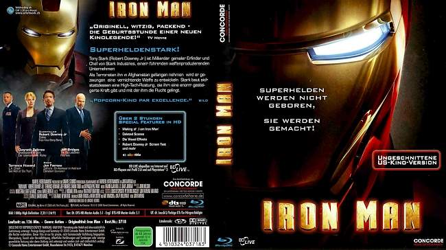 Iron Man german blu ray cover