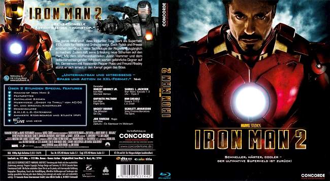 Iron Man 2 german blu ray cover