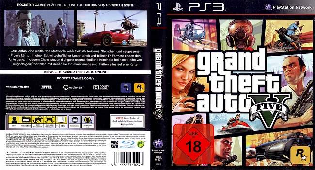 Grand Theft Auto 5 GTA V Deutsch german ps3 cover