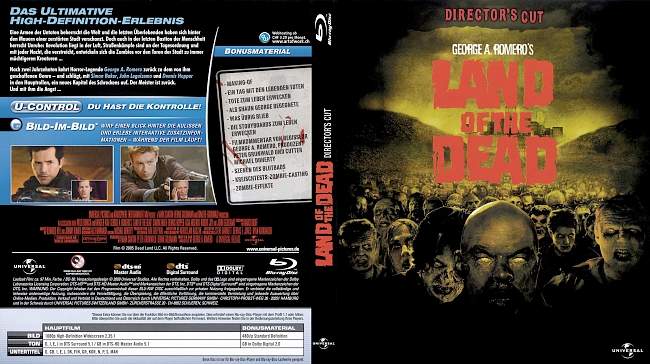 Land of the Dead George A Romeo Dennis Hopper german blu ray cover